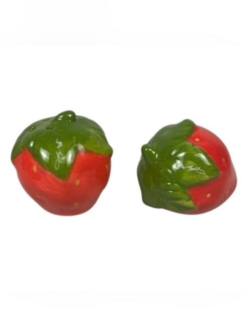 Strawberry Dolly Parton Ceramic Salt and Pepper Shaker Set of 2 Cottagecore